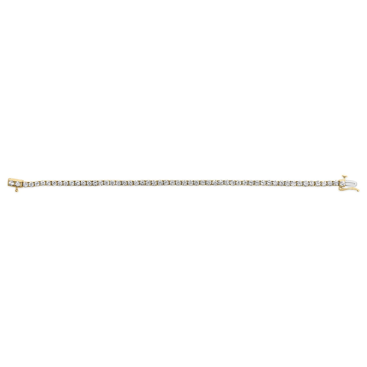 14K Gold 5.0 Cttw Lab Grown Diamond Tennis Bracelet (F-G Color, VS1-VS2 Clarity) - 7.25" Inches