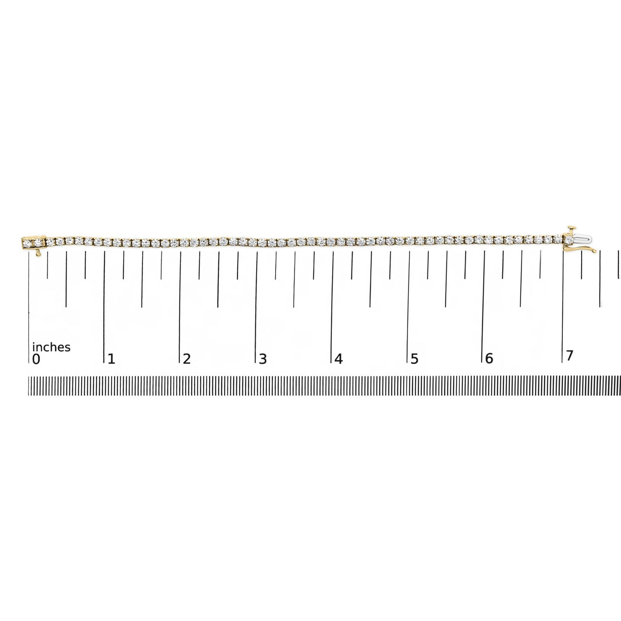 14K Gold 5.0 Cttw Lab Grown Diamond Tennis Bracelet (F-G Color, VS1-VS2 Clarity) - 7.25" Inches