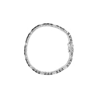 .925 Sterling Silver 10.00 Cttw White and Black Round Diamond Classic 4 Prong Tennis Bracelet (Black/I-J Color, I2-I3 Clarity) - 7.25