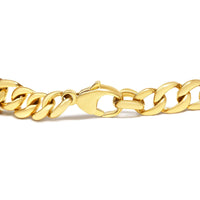 14K Yellow Gold Plated .925 Sterling Silver 1 1/4 Cttw Diamond Cuban Chain Link Bracelet (I-J Color, I3 Clarity)-  7.25