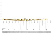 14K Yellow Gold Plated .925 Sterling Silver 1 1/4 Cttw Diamond Cuban Chain Link Bracelet (I-J Color, I3 Clarity)-  7.25