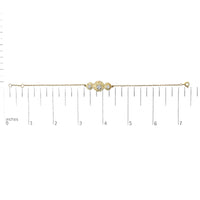 14K Yellow Gold Plated Sterling Silver 1/2 Cttw Lab Grown Diamond Rose Motif Link Bracelet