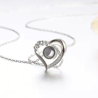 Personalized Heart Shaped Projection Necklace 925 Sterling Silver