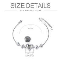 925 Sterling Silver Personalized Photo Locket Charm Bracelet