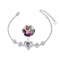 925 Sterling Silver Personalized Photo Locket Charm Bracelet