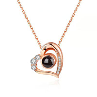 Personalized Heart Shaped Projection Necklace 925 Sterling Silver