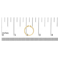 14K Yellow Gold Plated Sterling Silver 1/5 Cttw Baguette Diamond Open Band Ring