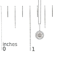 10K Gold Gemstone and 1/10 Cttw Diamond Accent Halo Pendant Necklace