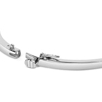 14K White Gold 1 7/8 Cttw Semi Bezel Set Diamond Floral Cluster Bangle Bracelet (H-I Color, SI1-SI2 Clarity) - Fits wrists up to 7.25