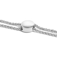 .925 Sterling Silver 1/4 Cttw Diamond Art Deco Milgrain Square Station & Bar Style Adjustable Bolo 6