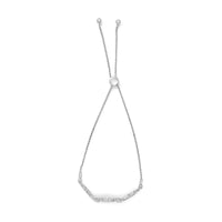 Sterling Silver Diamond Double Heart Bolo Bracelet (0.1 cttw, H-I Color, I2-I3 Clarity)