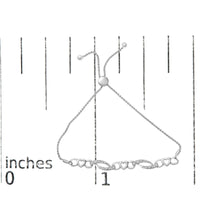 .925 Sterling Silver 1/10 Cttw Diamond Heart Link Adjustable Bolo Bracelet (I-J Color, I2-I3 Clarity) - 4 to 10 Inches