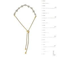 .925 Sterling Silver Diamond Accent Heart and Wave Link Bolo Bracelet (I-J Color, I2-I3 Clarity) - 6