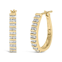 10K Yellow Gold 1.0 Cttw Alternating  Diamond 