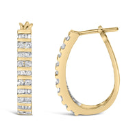 10K Yellow Gold 1.0 Cttw Alternating  Diamond 