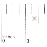 AGS Certified Princess-Cut Square Diamond 4-Prong Solitaire Stud Earrings in 14K Gold (N-O Color, SI2-I1 Clarity)