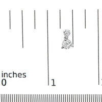 14K White Gold 1 cttw Double Diamond Stud Earrings (I-J Clarity, I2-I3 Color)