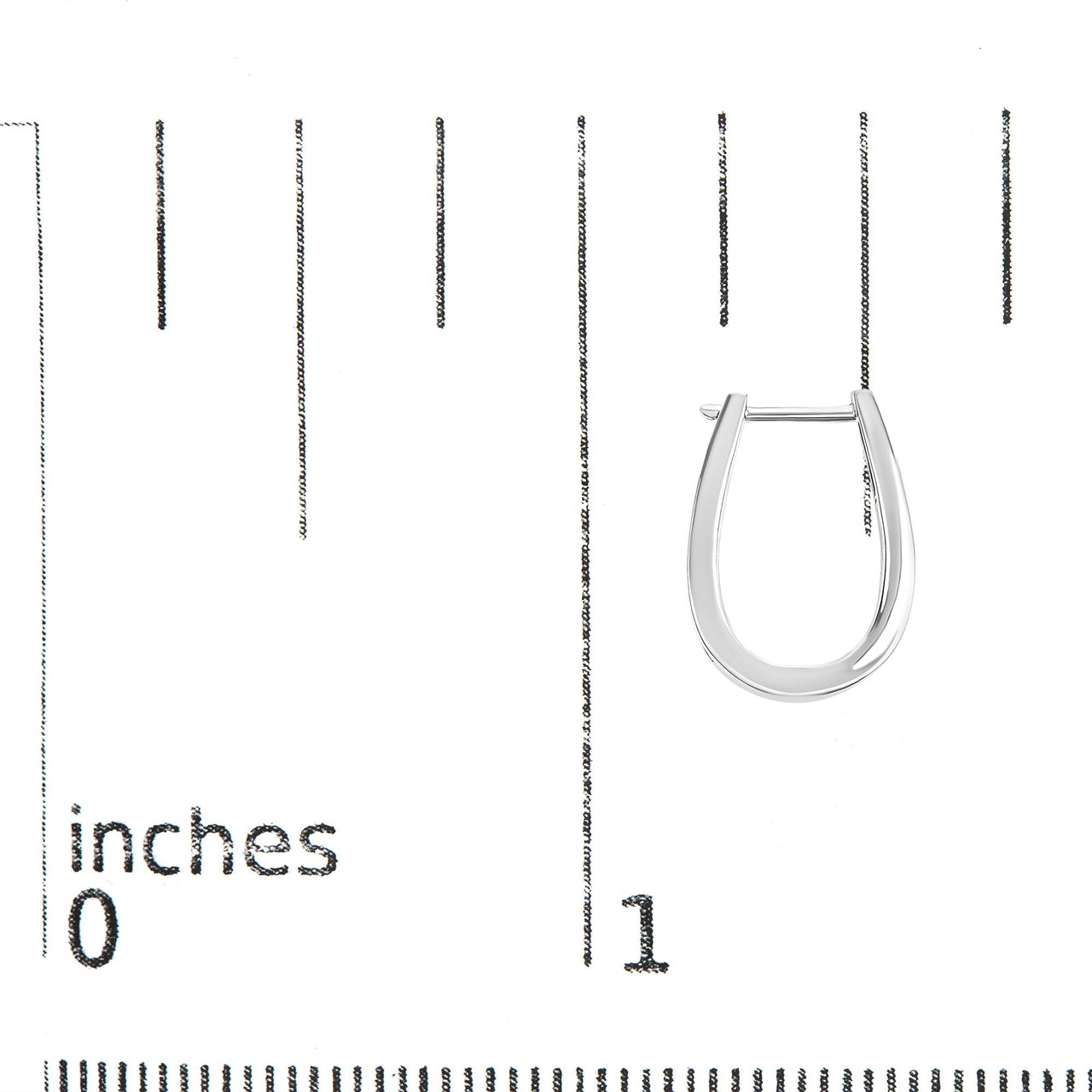 14k White Gold Channel-Set Brilliant Round-Cut Diamond Hoop Earrings (I-J Color, I2-I3 Clarity)