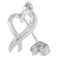 Sterling Silver Dangle-Heart Earrings