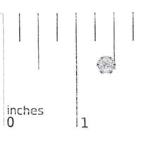 14K White Gold 2.0 Cttw Round Cut Prong-Set Diamond Crown Stud Earring (I-J Color, I1-I2 Clarity)