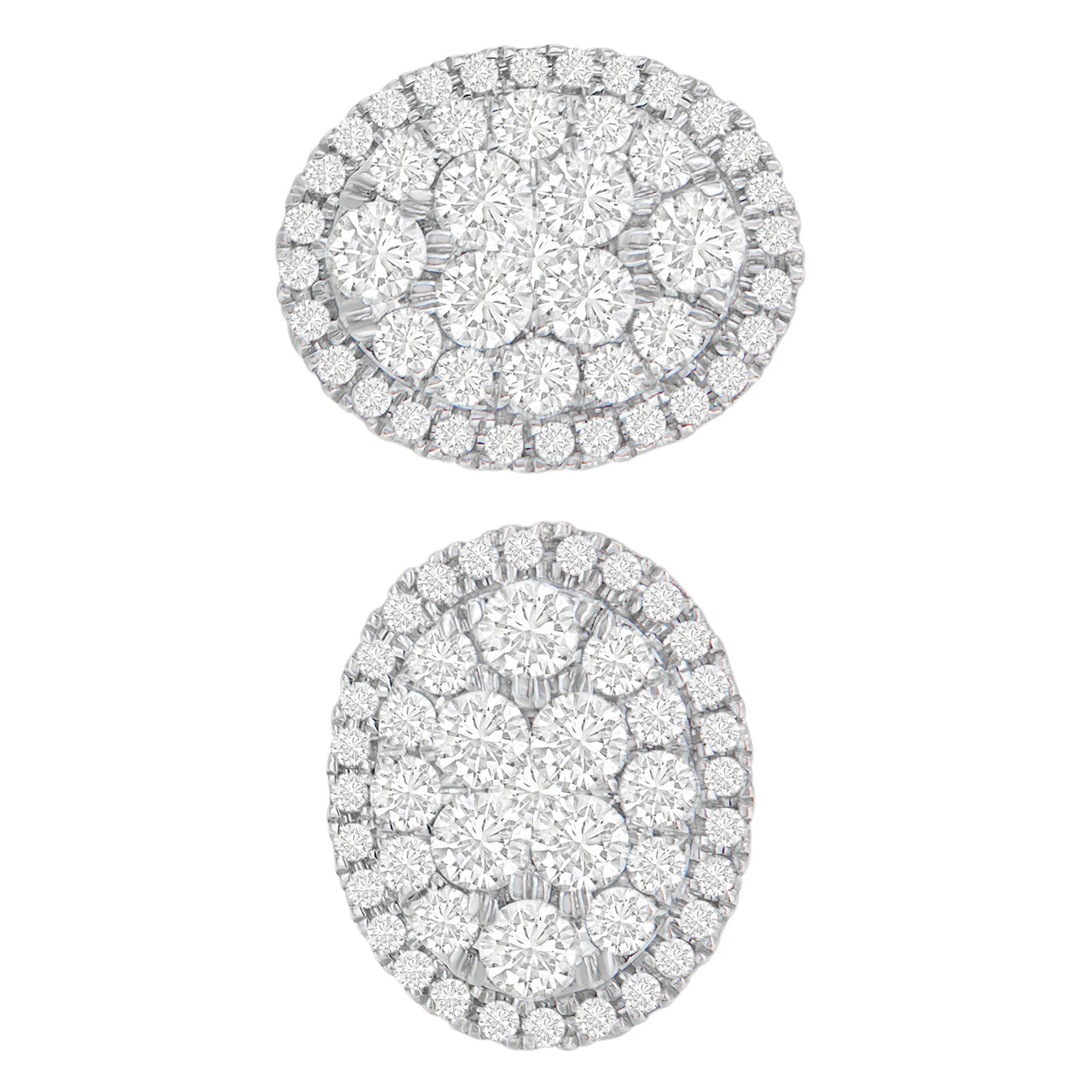 14K Yellow Gold 1 3/4 cttw Round Cut Diamond Earrings (H-I, I1-I2)