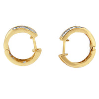 14K Yellow Gold 1/3 cttw Diamond Hoop Earrings (H-I, VS1-VS2)