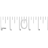 14K White Gold 5/8 Cttw Channel Set Baguette Diamond Row Hoop Earrings (H-I Color, SI1-SI2 Clarity)