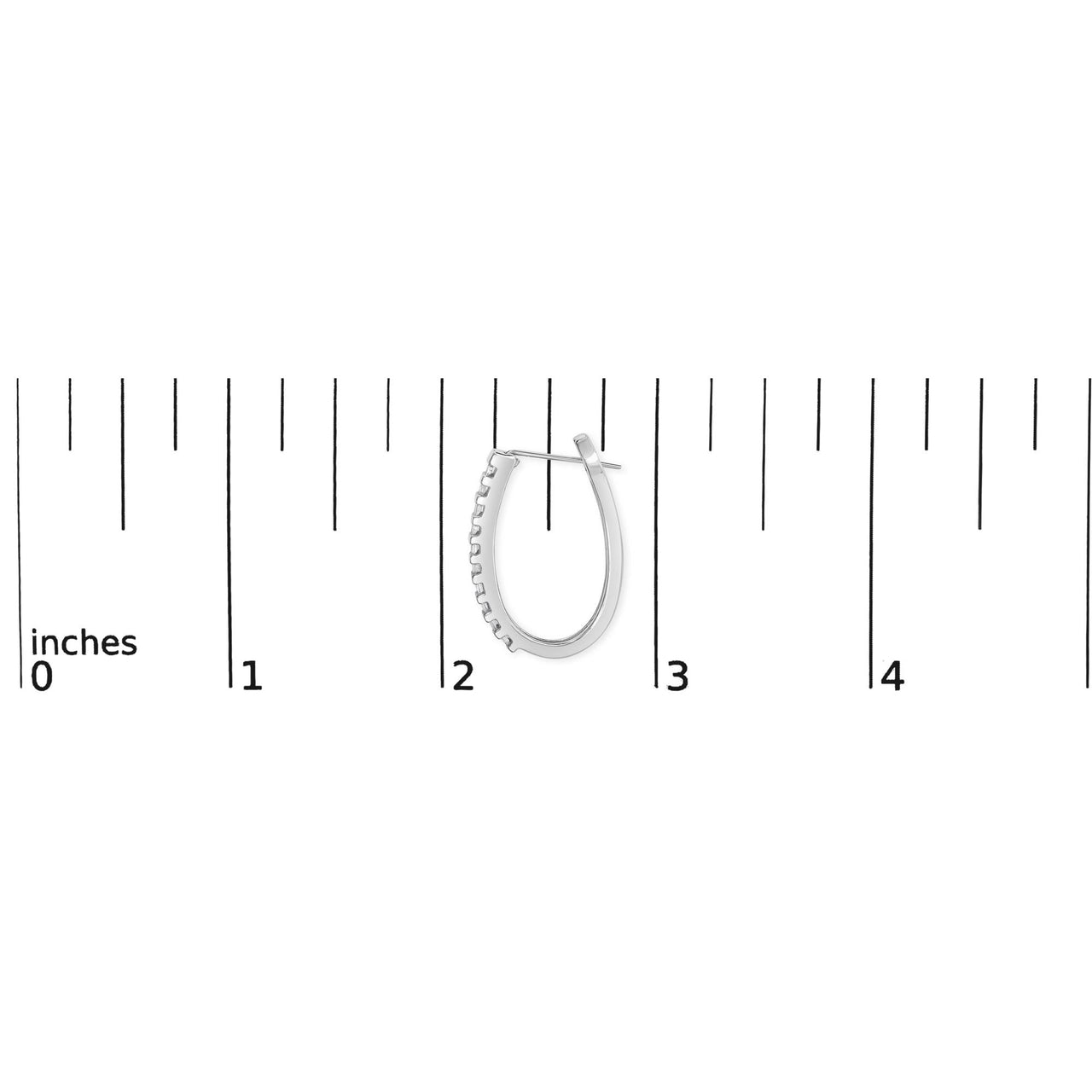14K White Gold 5/8 cttw Baguette Cut Diamond Earrings (H-I, SI1-SI2)