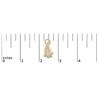 14K Yellow Gold 2-1/4 Cttw Baguette Diamond Modern Omega Huggy Earrings