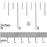 14K Yellow Gold 1/2 Cttw Princess Cut Diamond Solitaire Stud Earrings with Screwbacks (I-J Color, SI2-I1 Clarity)
