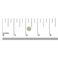 14K Yellow Gold Plated .925 Sterling Silver 1/6 Cttw Miracle-Plate Set Diamond Floral Stud Earrings (I-J Color, I2-I3 Clarity)