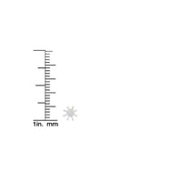10k Yellow Gold Round and Baguette Diamond Stud Earring (0.50 cttw, H-I Color, I2-I3 Clarity)