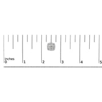 .925 Sterling Silver 1/4 cttw Round Cut Diamond Square Shape Milgrain Stud Earrings (I-J Color, I3 Clarity)
