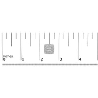 .925 Sterling Silver Diamond Accented Square Shaped Milgrain Stud Earrings (I-J Clarity, I3 Color)