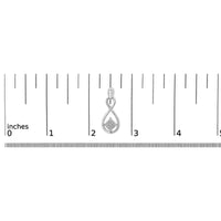 .925 Sterling Silver Round-Cut Diamond Accent Tilted Square and Infinity Drop Earrings (H-I Color, I2-I3 Clarity)