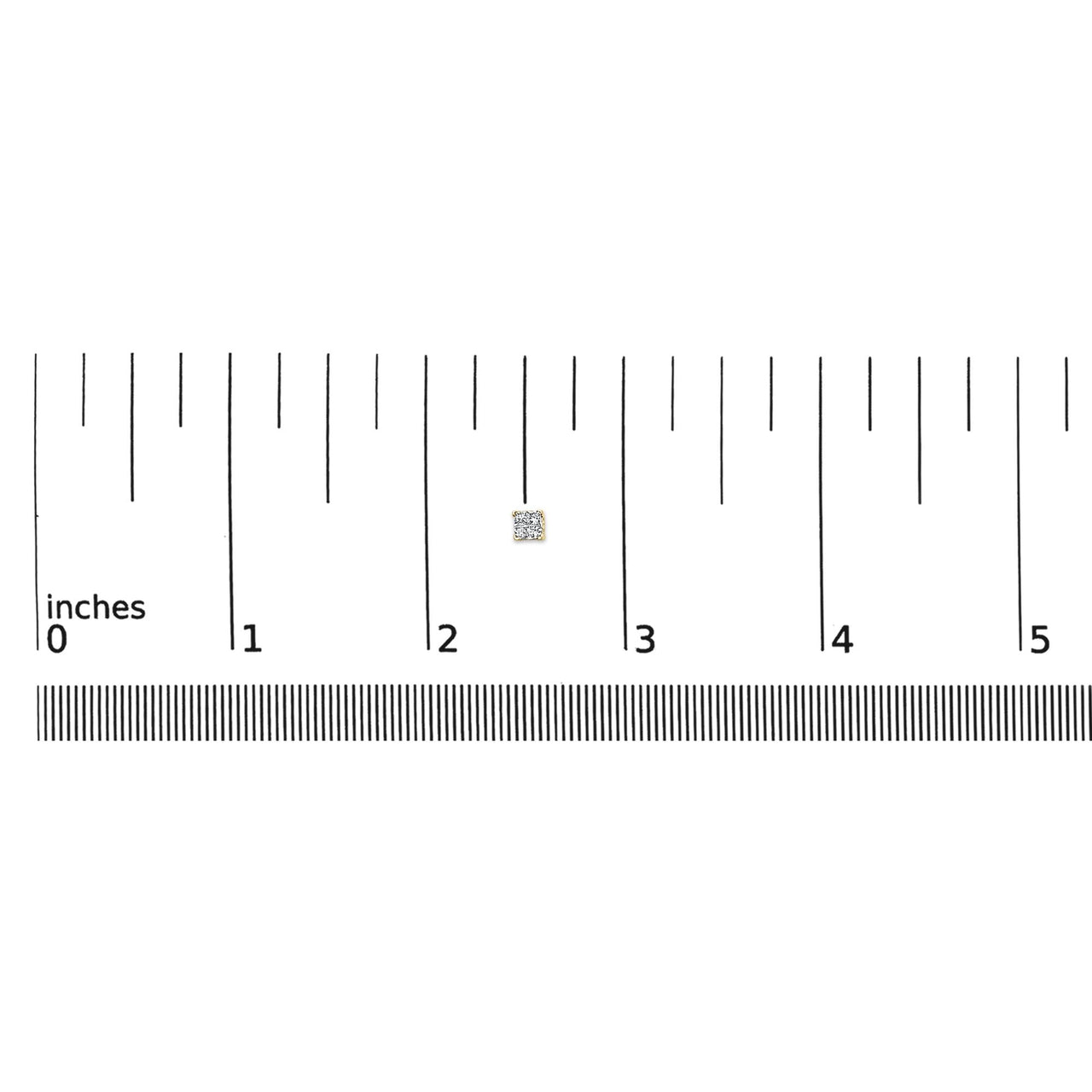 10KT Gold Princess Diamond Stud Earring (1/4 cttw, J-K Color, I1-I2 Clarity)