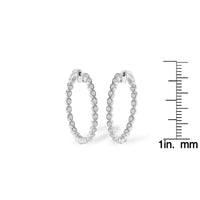 Sterling-Silver Diamond Hoop Earring (3/4 cttw, I-J Color, I3 Clarity)