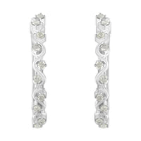 Sterling-Silver Diamond Hoop Earring (1/2 cttw, I-J Color, I3 Clarity)