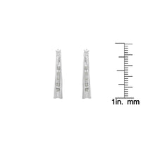 .925 Sterling Silver 1/10 Cttw Diamond Hoop Earrings (I-J Color, I3 Clarity) 