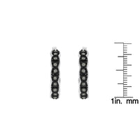 Black Rhodium and .925 Sterling Silver 1/4 cttw Miracle Plate Set Diamond 