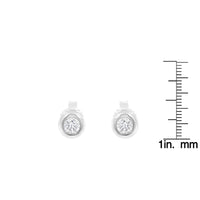 10K Gold 1/4 Cttw Round Brilliant-Cut Near Colorless Diamond Bezel-Set Stud Earrings (H-I Color, I1-I2 Clarity)