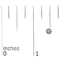 .925 Sterling Silver Round Brilliant Cut Diamond Solitaire Milgrain Stud Earrings