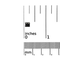 .925 Sterling Silver Princess-Cut Square Black Diamond Classic 4-Prong Stud Earrings with Screw Backs