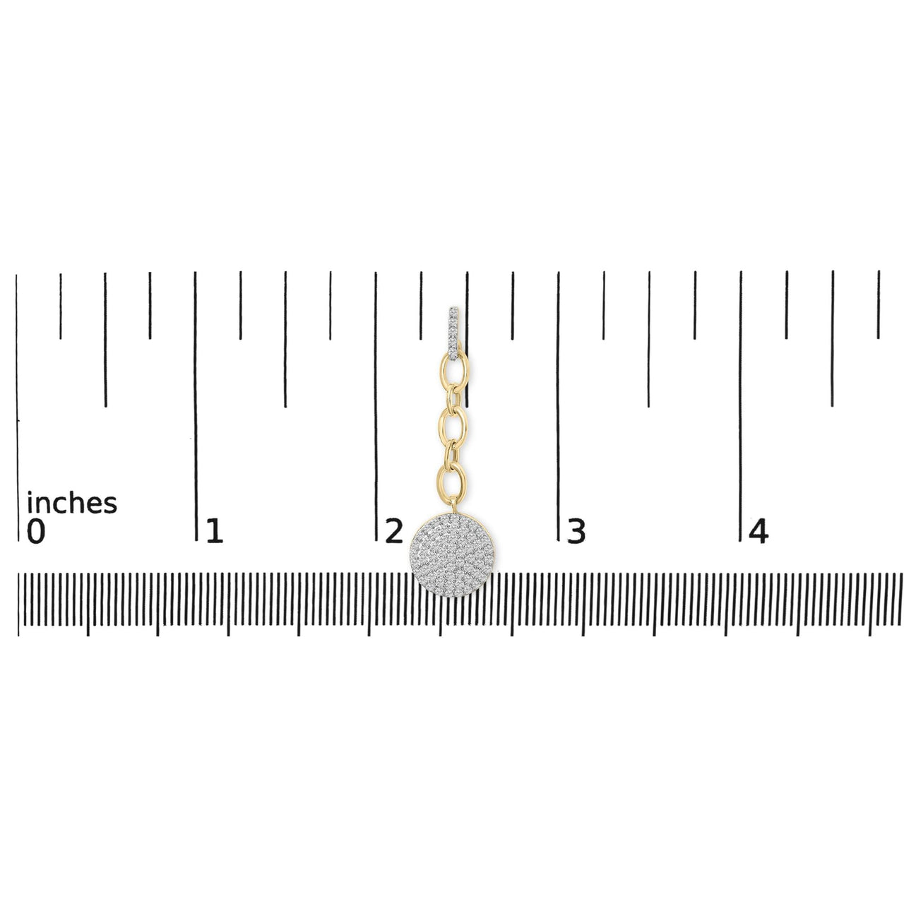 18K Yellow Gold Plated .925 Sterling Silver 1.0 Cttw Diamond Composite Cluster Dangle Chain Earrings (I-J Color, I1-I2 Clarity)