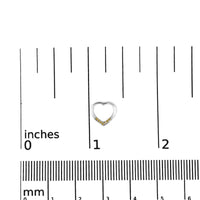 .925 Sterling Silver Yellow Diamond Accent Open Heart Stud Earrings (Yellow Color, SI1-SI2 Clarity)