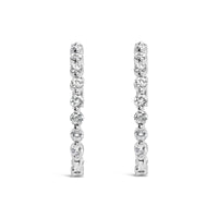 14K White Gold 5.00 Cttw Lab Grown Diamond Inside-Out Hoop Earring