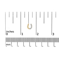 10K Yellow Gold 1/10 Cttw Braided Horseshoe Stud Earrings (H-I Color, SI1-SI2 Clarity)