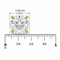 14K Gold Round Lab Grown Diamond Solitaire Stud Earrings with Screw Backs