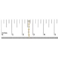 10K Yellow Gold Plated .925 Sterling Silver 1 5/8 Cttw Diamond Linear Geometric Drop and Dangle Earrings (H-I Color, I1-I2 Clarity)