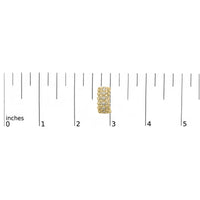 14K Yellow Gold Plated .925 Sterling Silver 3/8 Cttw Diamond and Ball Bead J Hoop Earrings (H-I Color, I1-I2 Clarity)